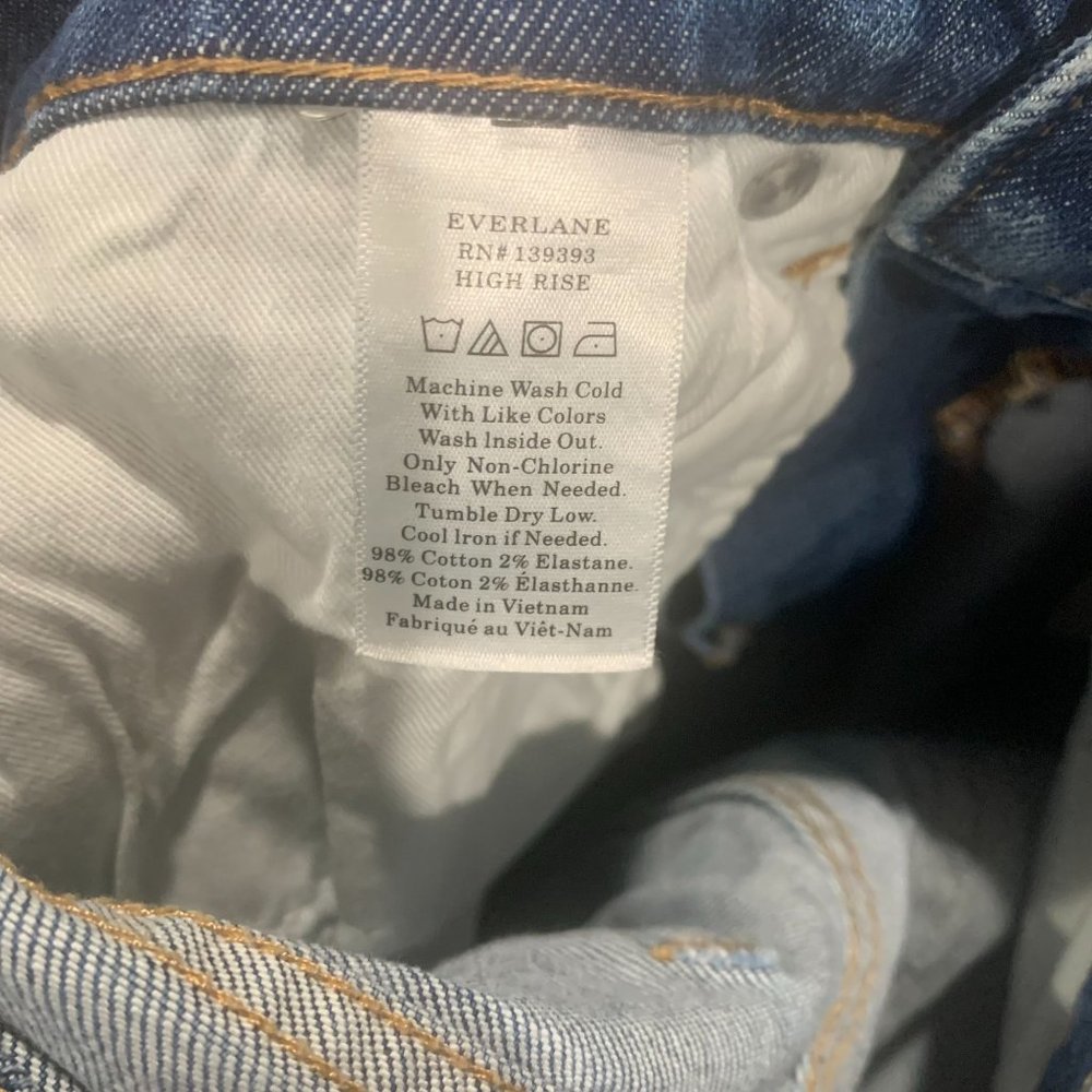 Everlane High Rise Jeans 28 Regular - Picture 8 of 8